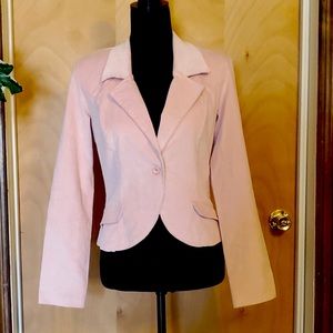 Short pink corduroy blazer by Street Magic sz M NWOT.